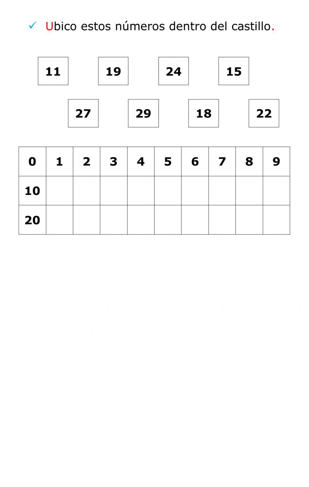 Castillo de números.