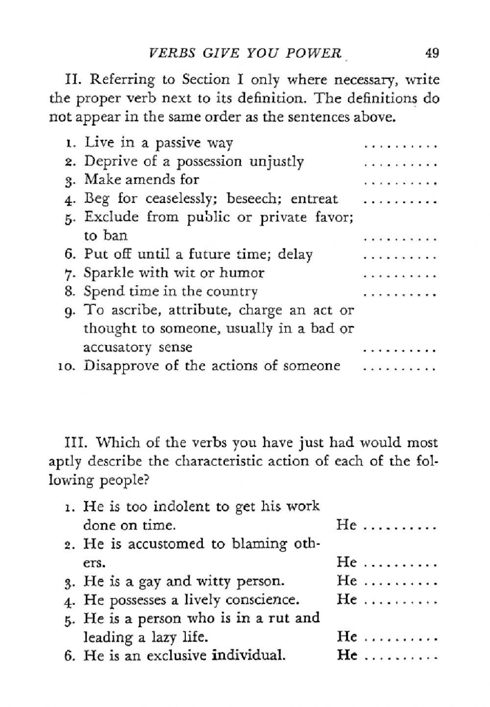 Verbs give you power