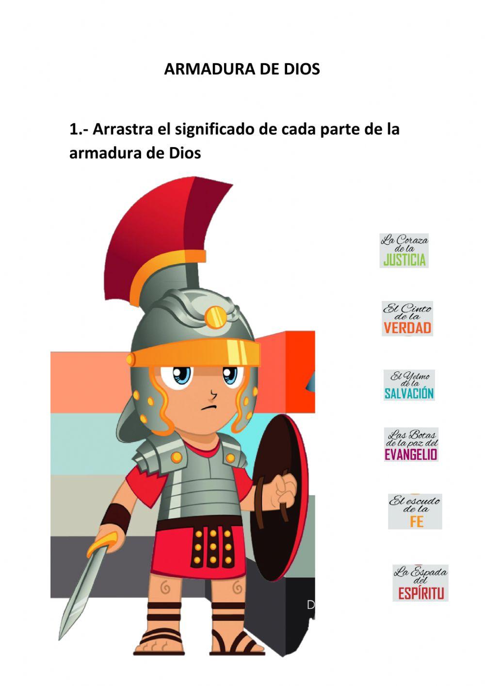 Armadura de dios worksheet | Live Worksheets