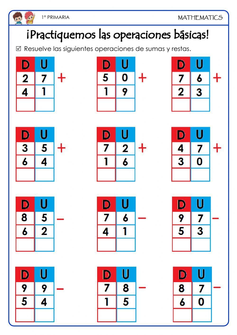 Adiciones - sustracciones