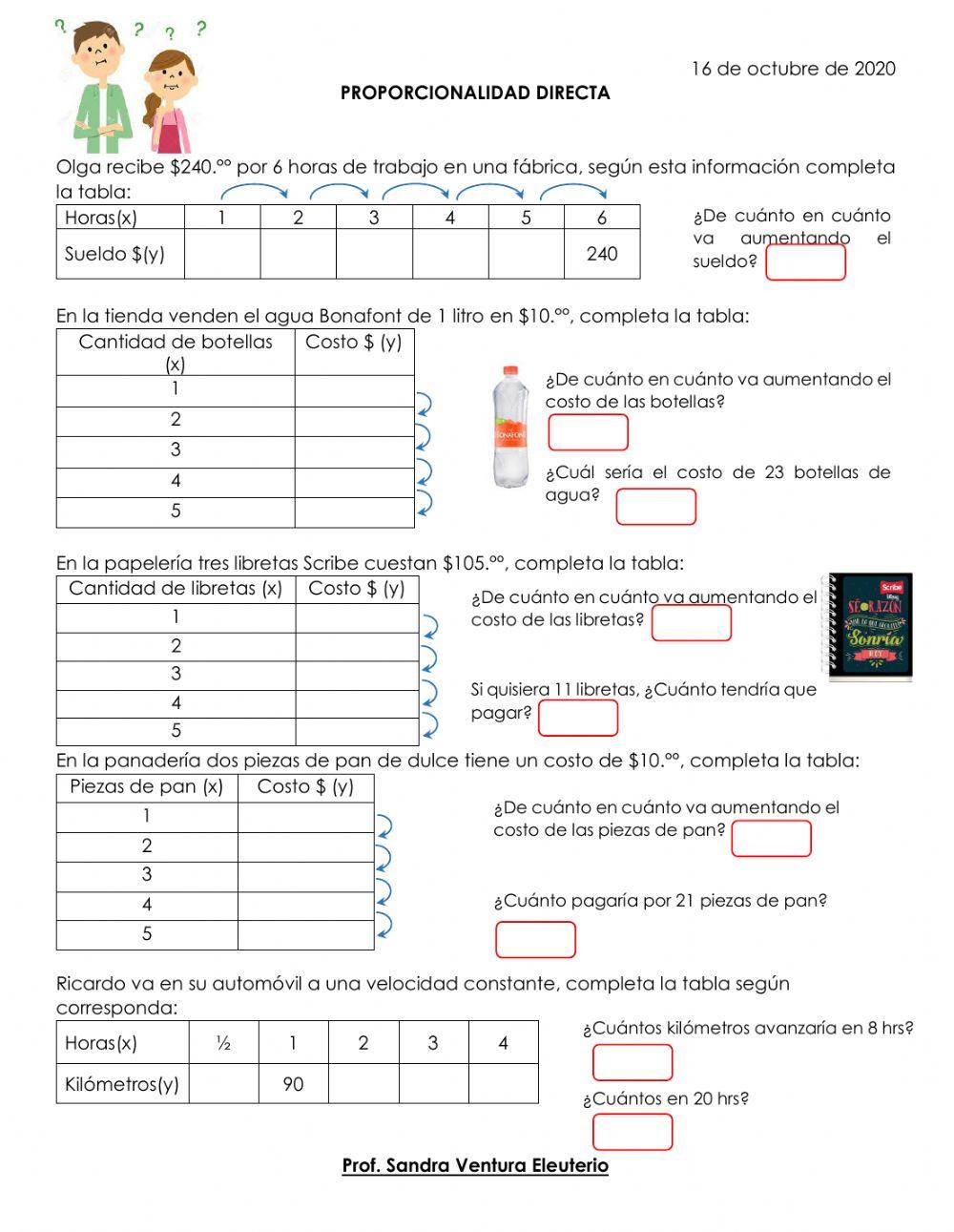 Proporcionalidad directa