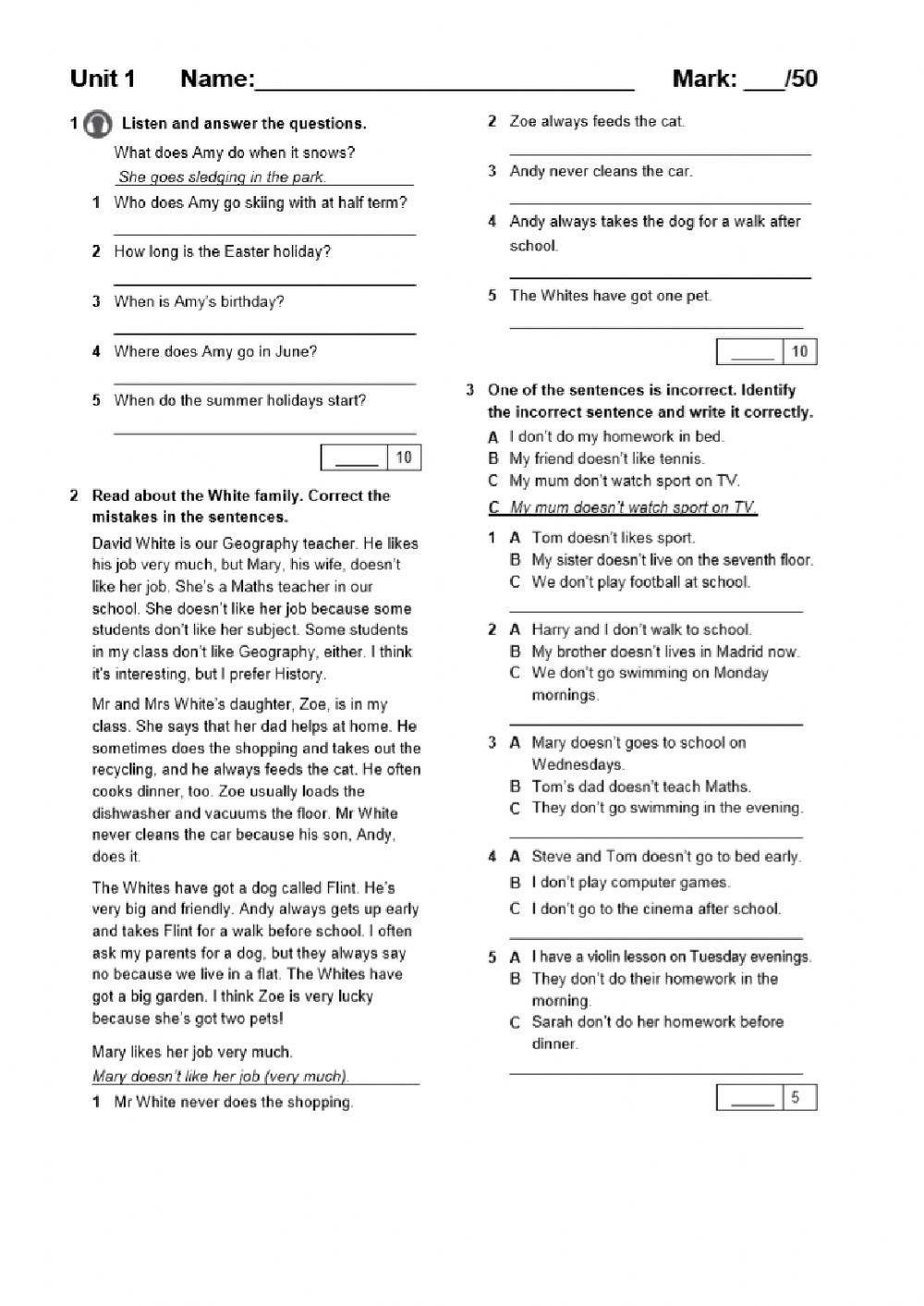Unit 1 test - Project 2