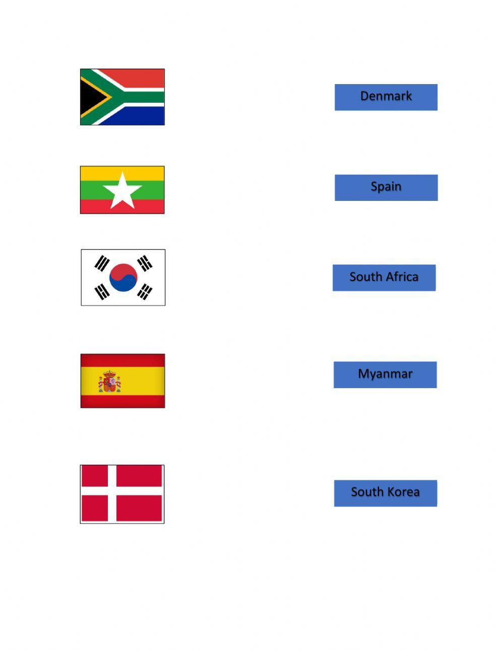Flags with countries