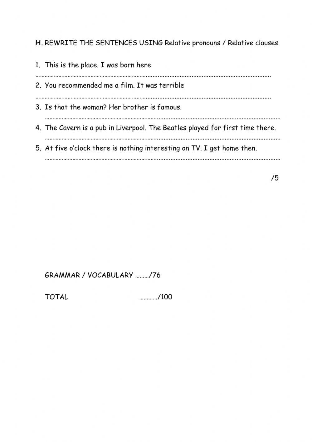 GREAT WONDERS 3 TEST 1-2