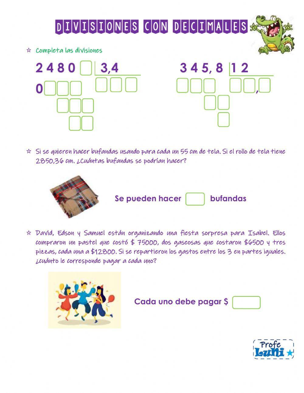 División con decimales 2