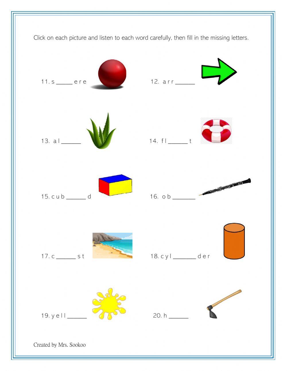Weekly Test Spelling 4