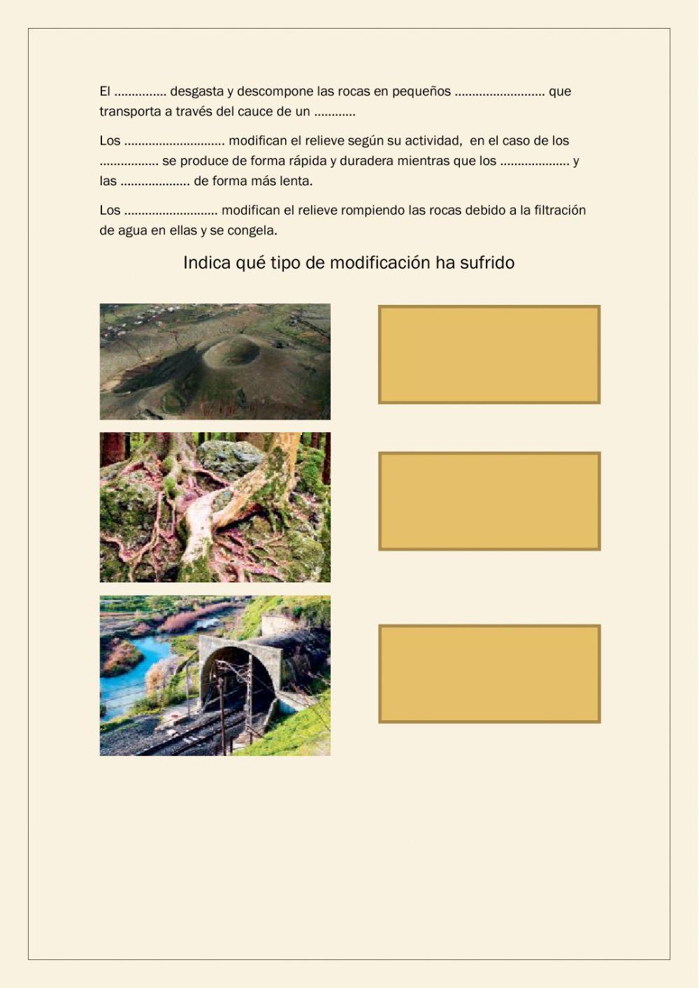 Modificaciones relieve