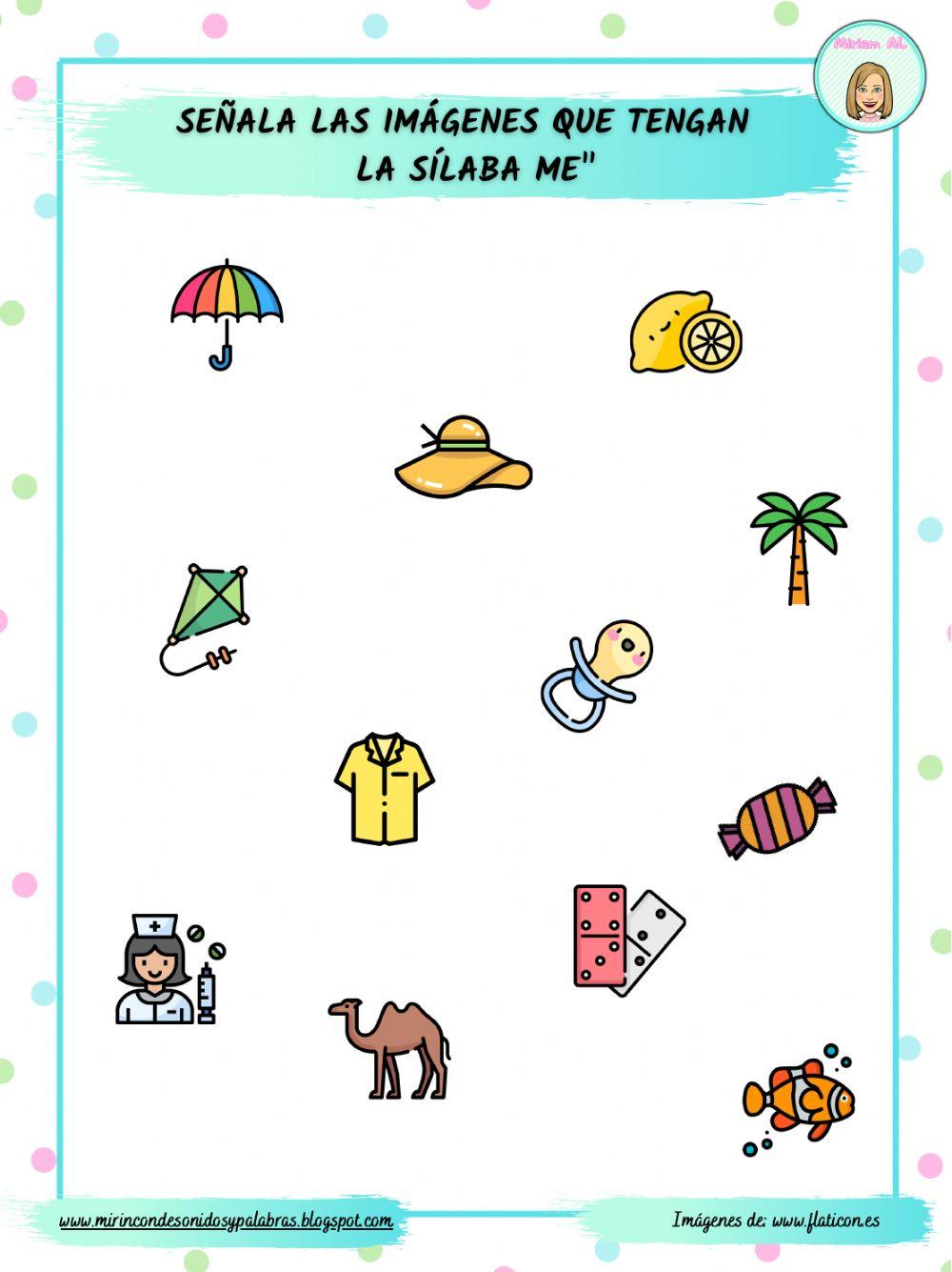 Discriminación auditiva sílaba -me-