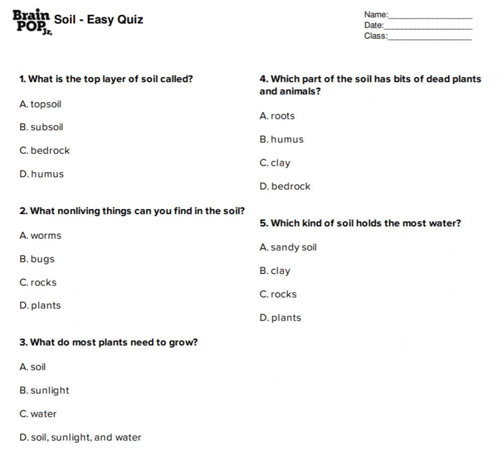 Soil quiz