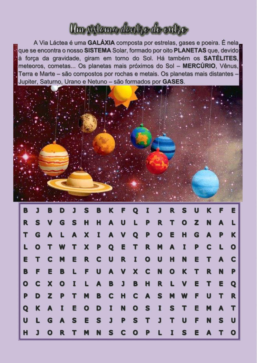 Passatempo - Galáxia e Sistema Solar