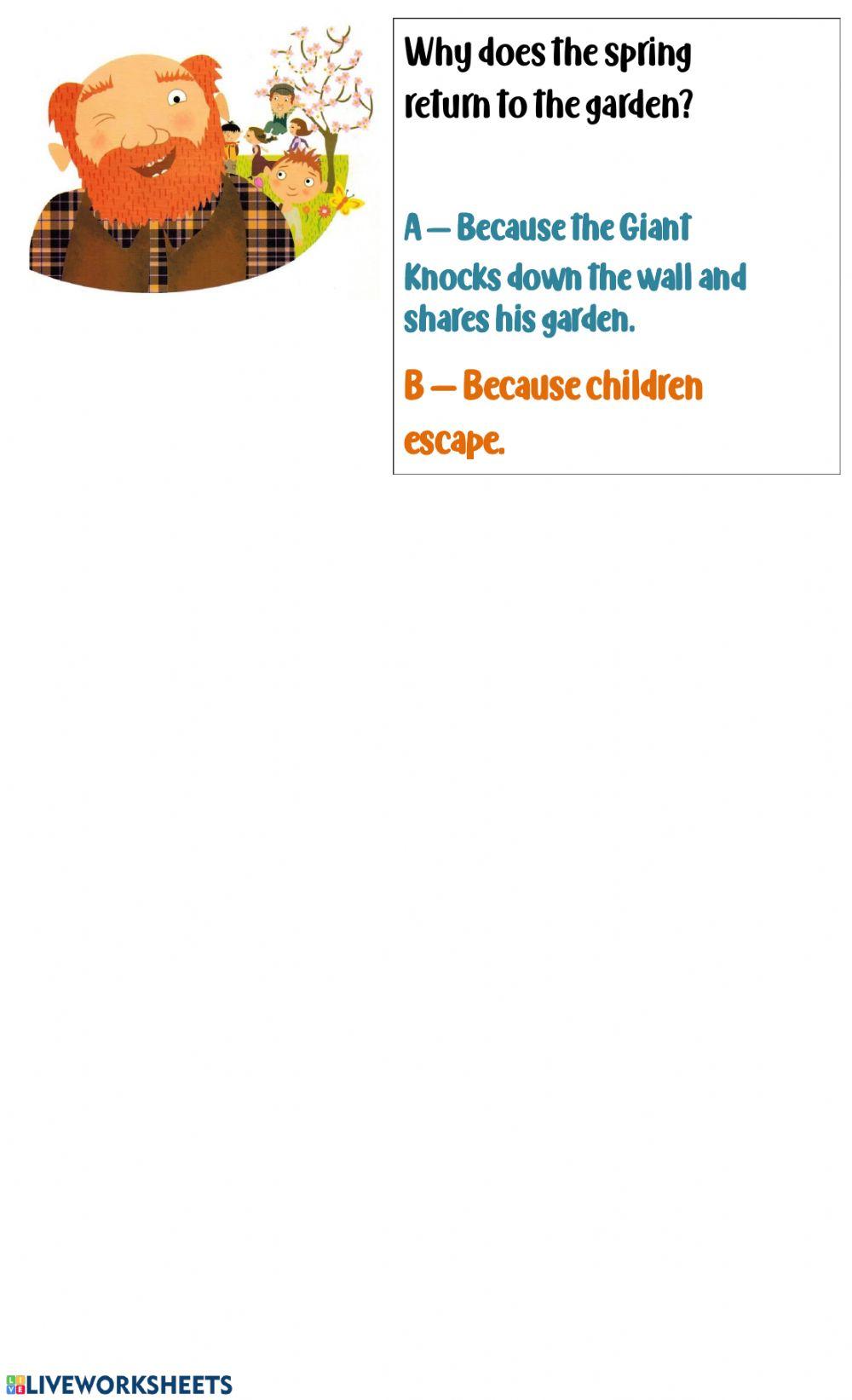 The Selfish Giant - Chapter 3 and 4