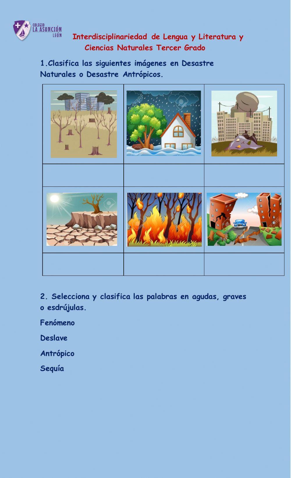 Desastre naturales y Antrópicos