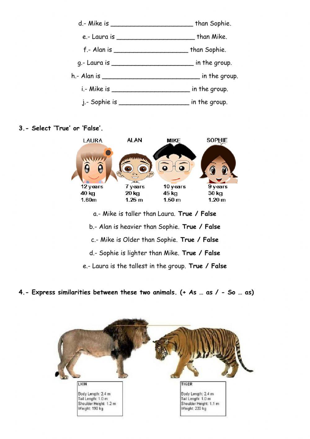 Comparatives and Superlatives