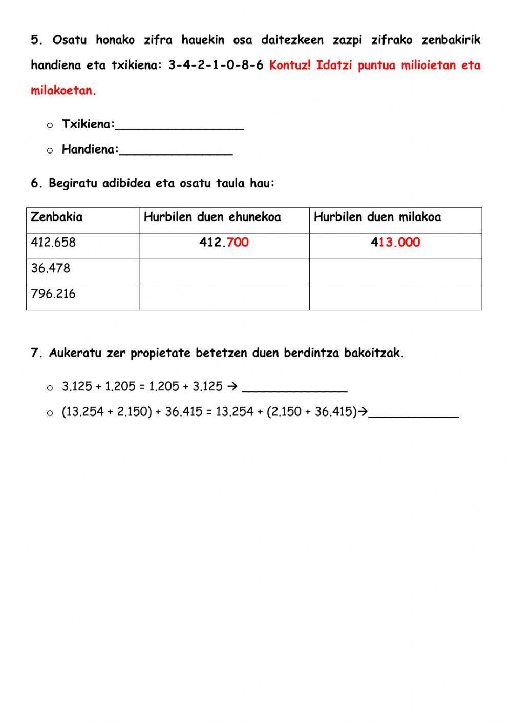 7 zifrara arteko zenbakiak