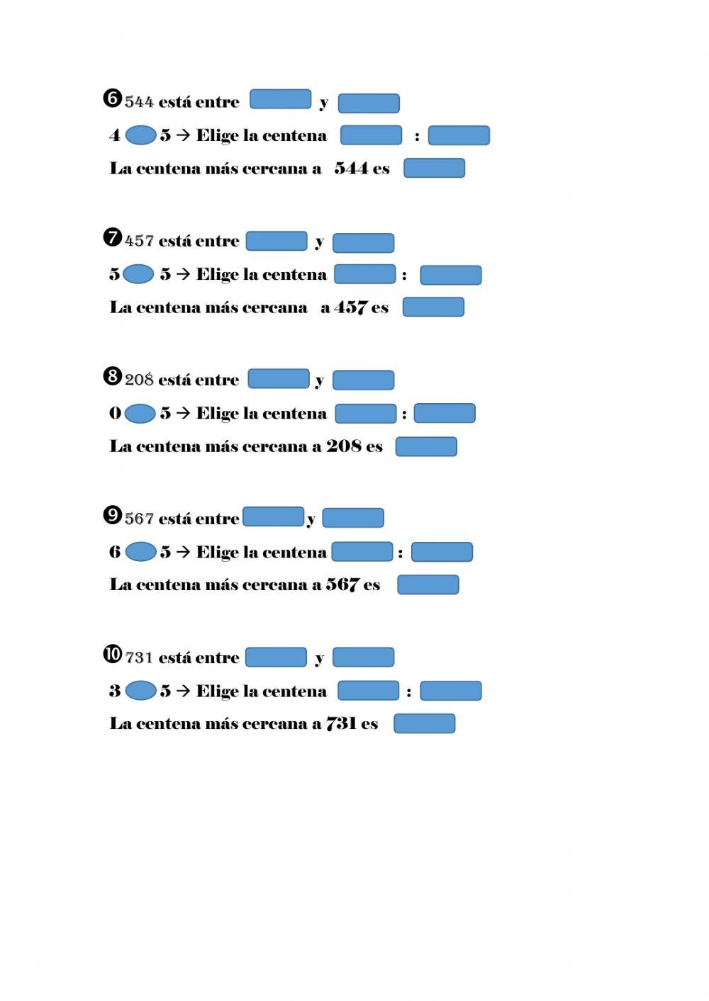Aproximaciones a las centenas