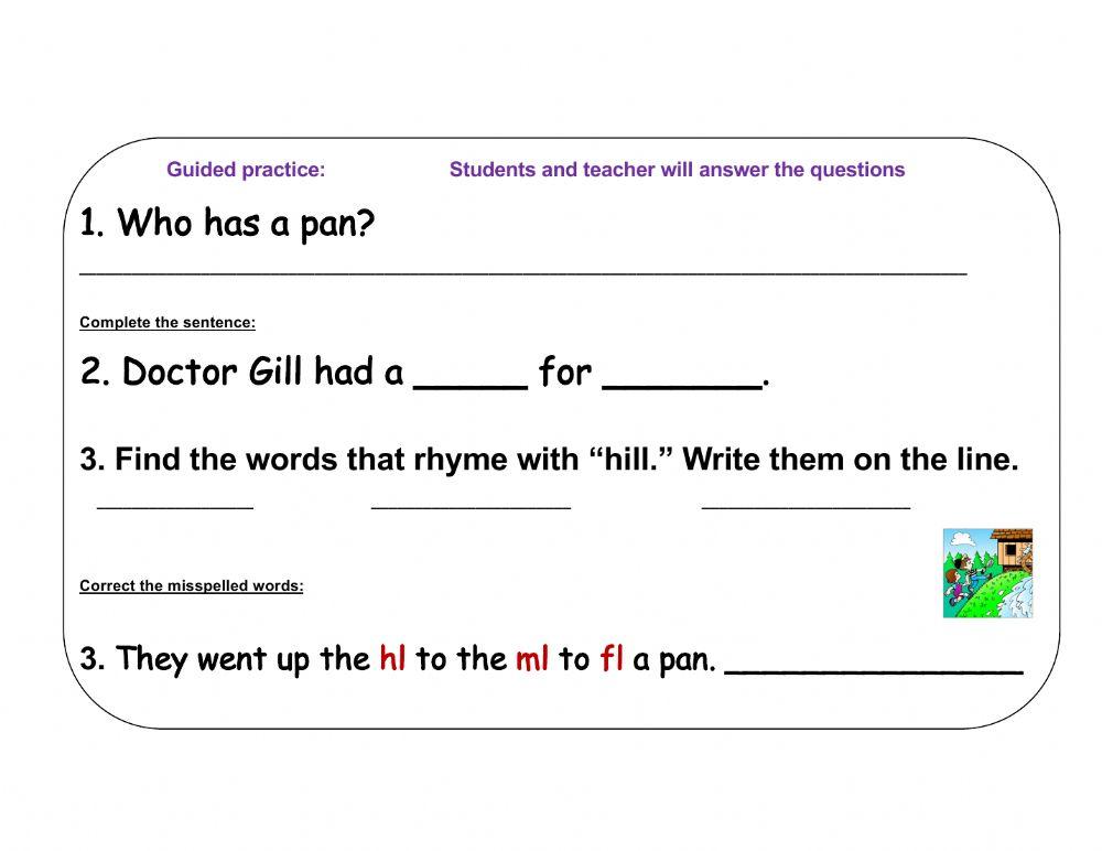 Jill and Bill Literacy Practice