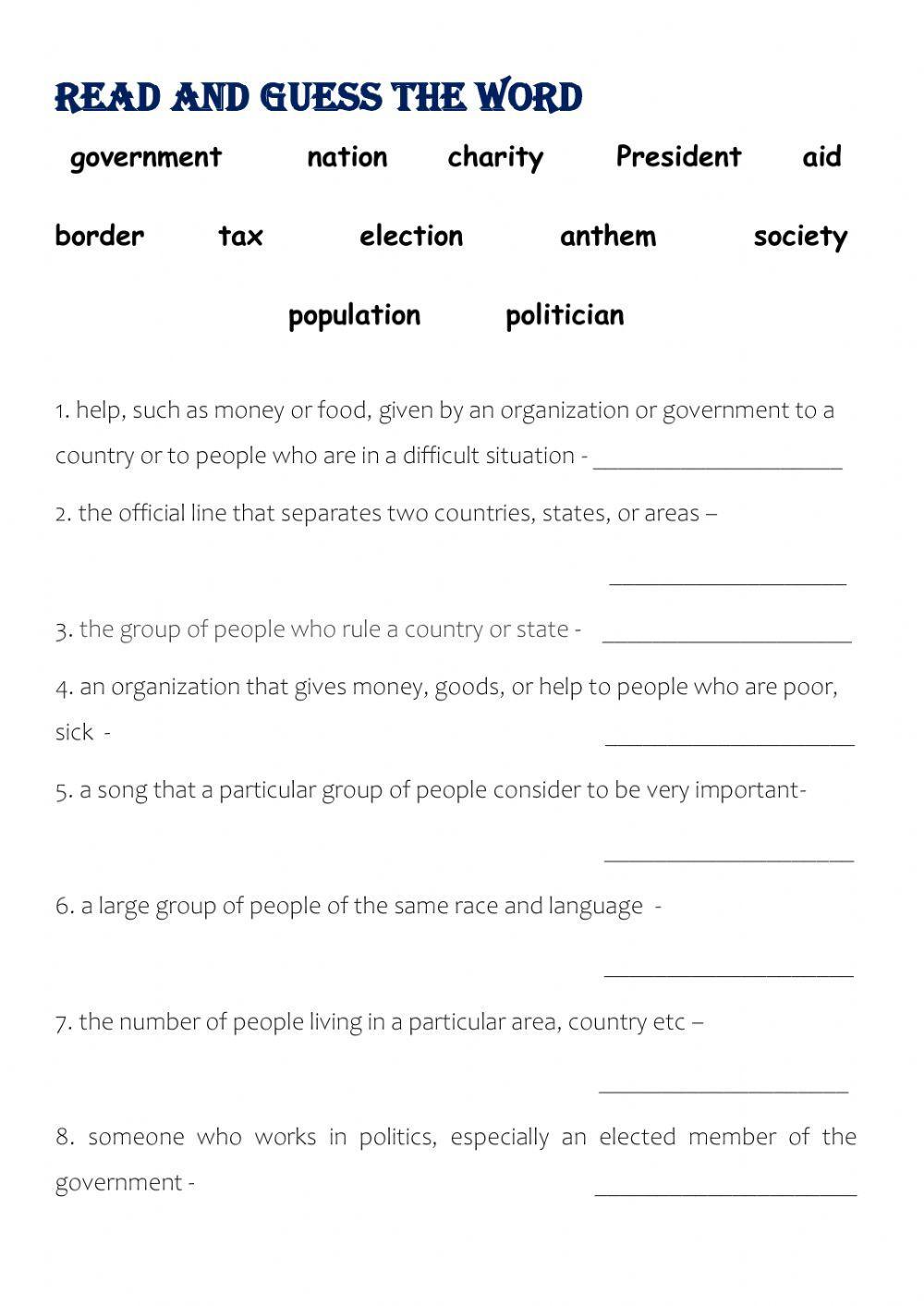 Society and politics