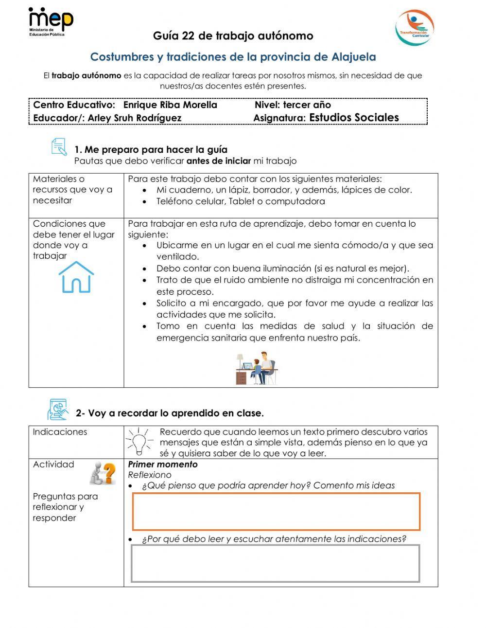 Costumbres y tradiciones de la provincia de Alajuela