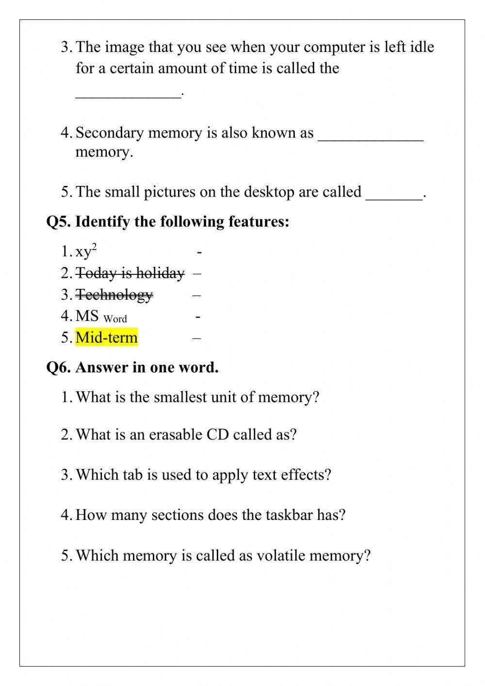 Computer-Memory,MS Word, Desktop Operations Computer-Memory,MS Word, Desktop Operations