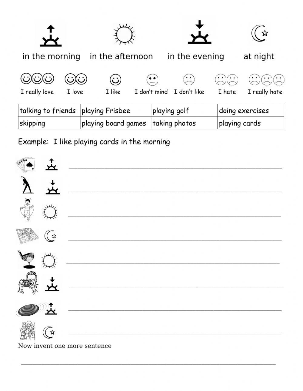 I like playing cards in the morning