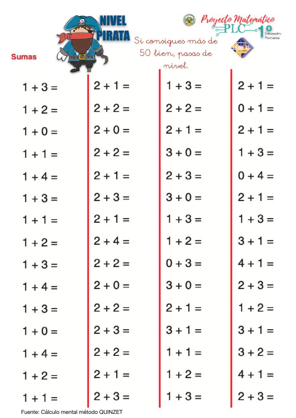 Cálculo mental 1