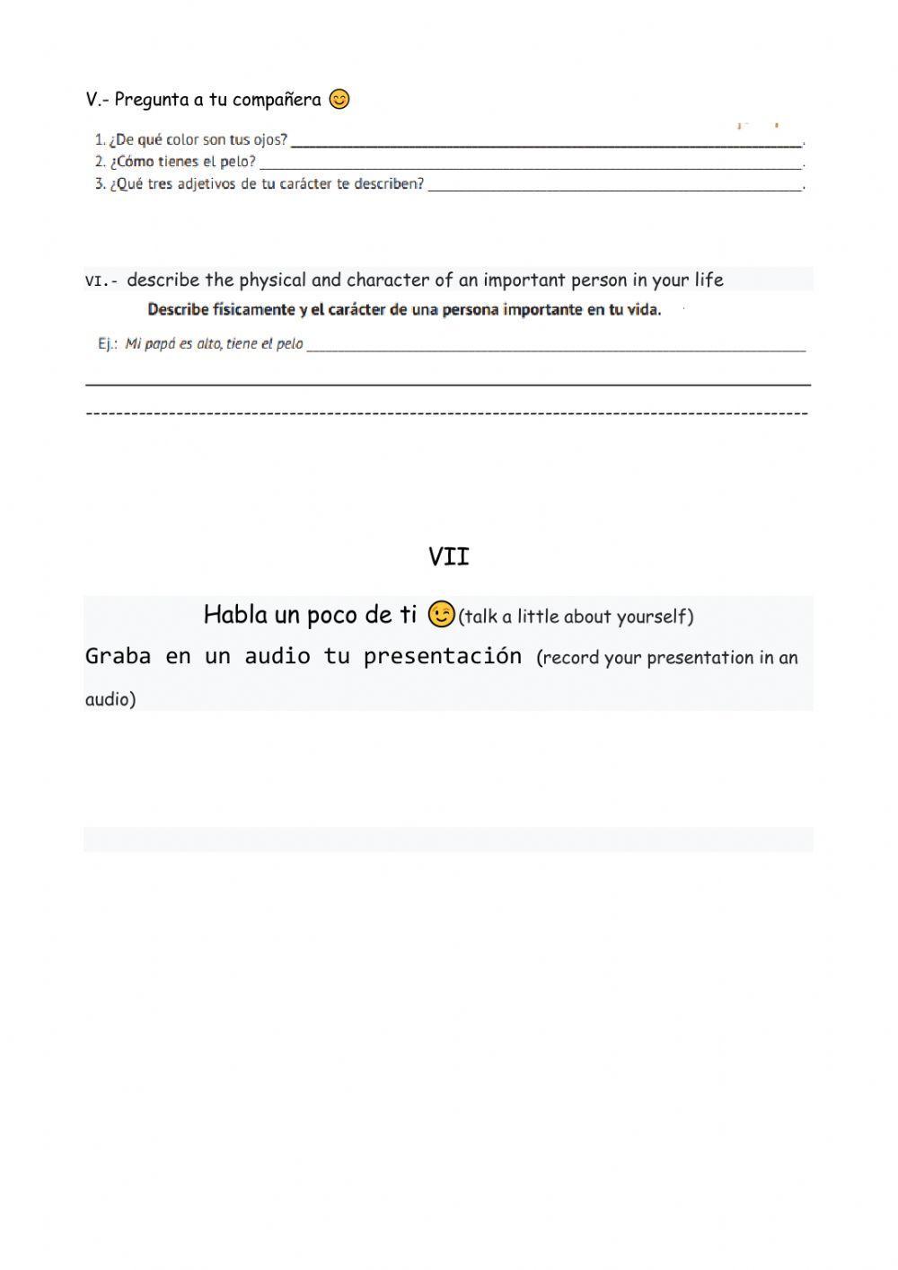 Practicando adjetivos