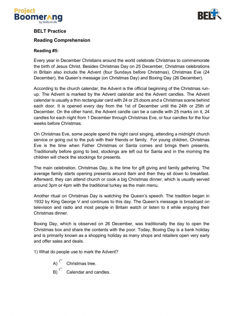 425729 belt reading comprehension practice part ii