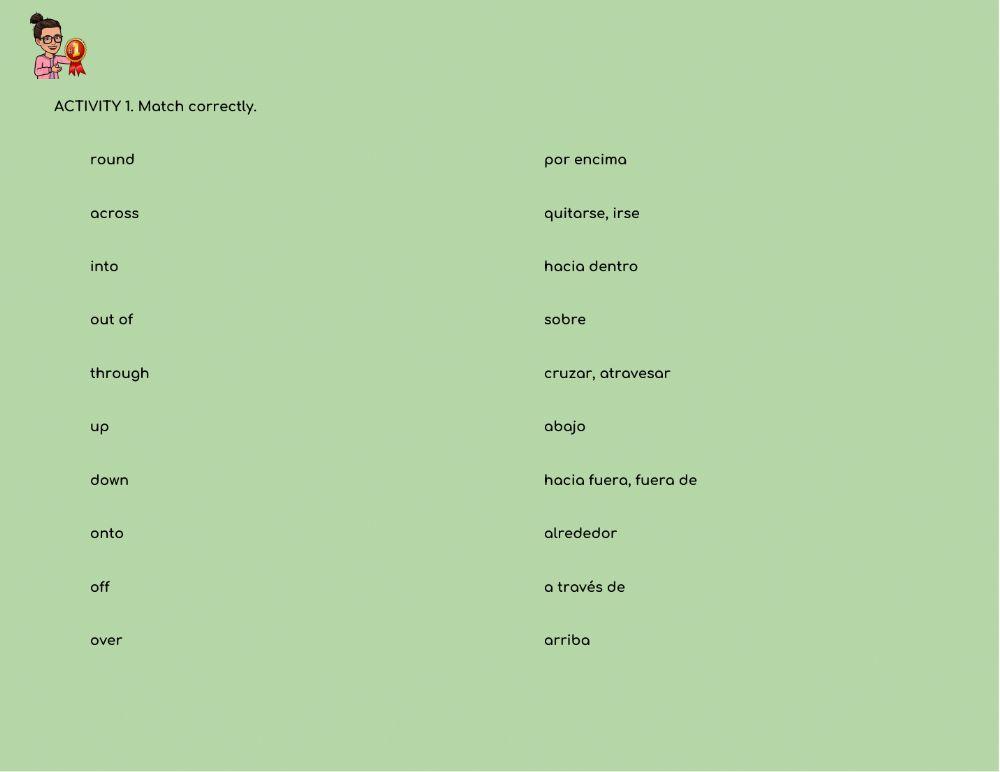 Prepositions of movement