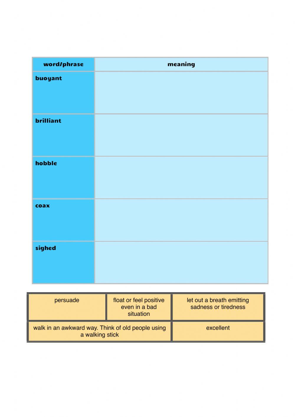 Vocabulary workbook p1 Part A