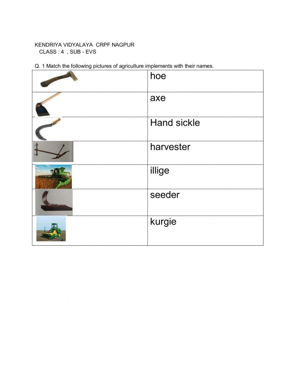 Agriculture implements