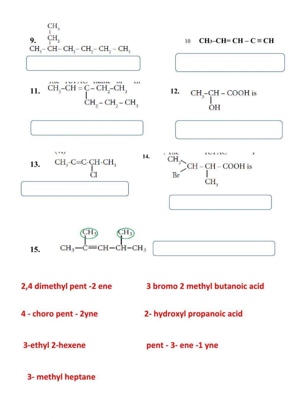 Iupac naming