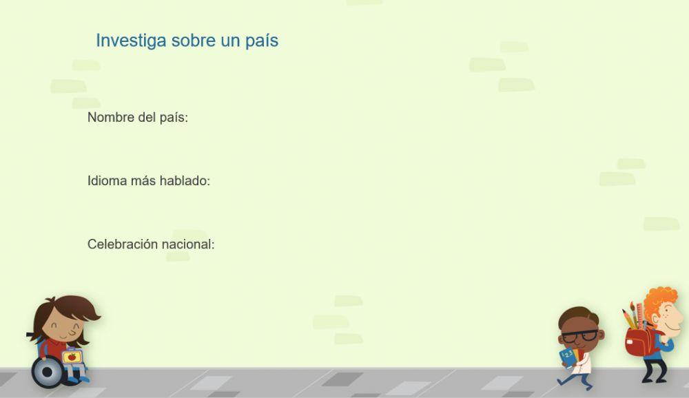 Investiga sobre un país