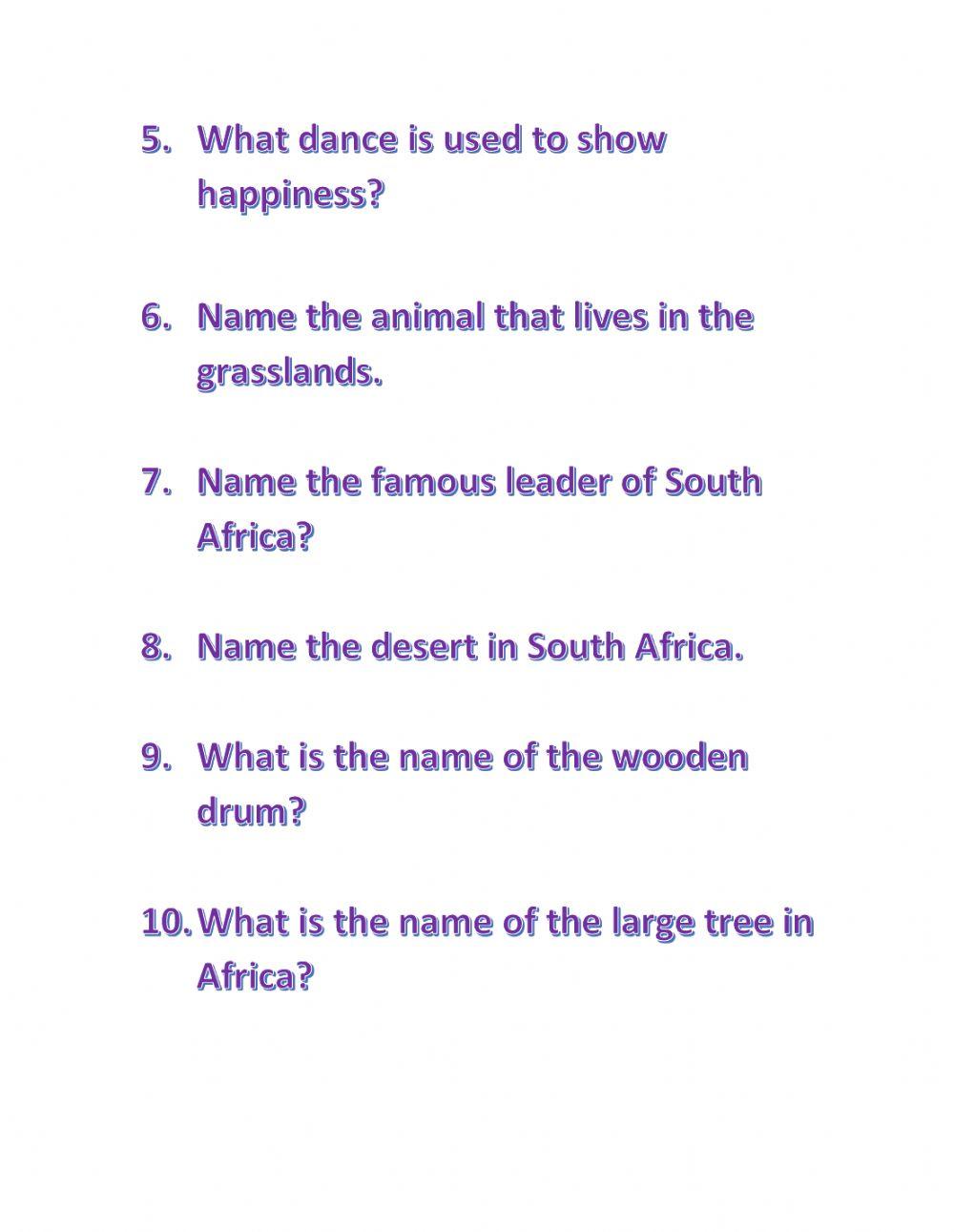 Getting to know Africa