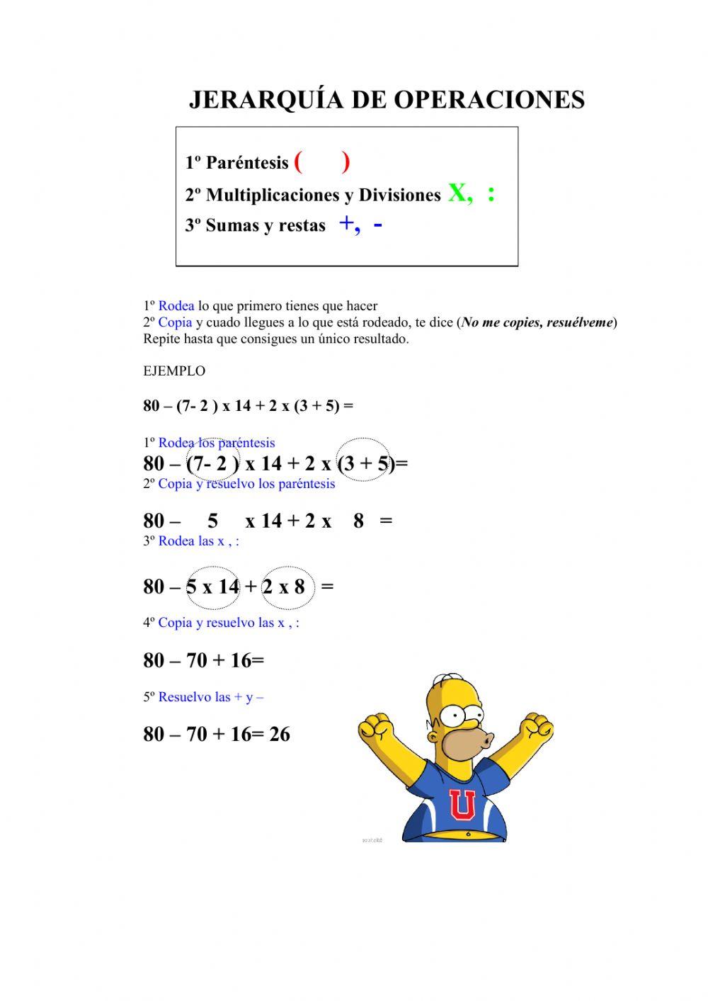 Jerarquía de operaciones