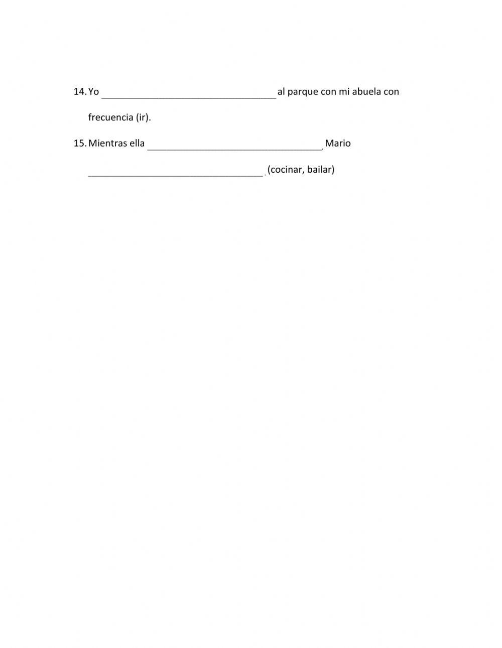 Práctica con el pretérito y el imperfecto