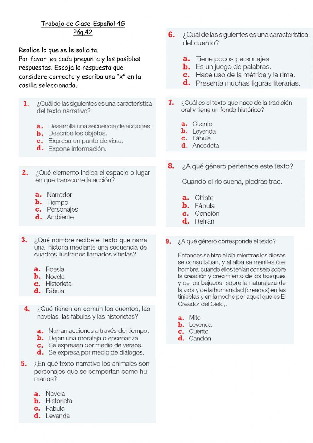 Español Repaso pg.42
