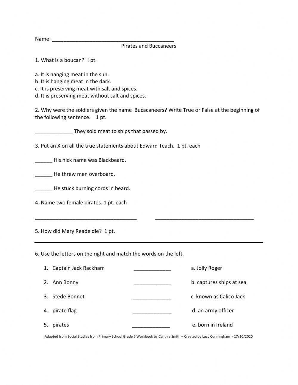 Pirates and Buccaneers