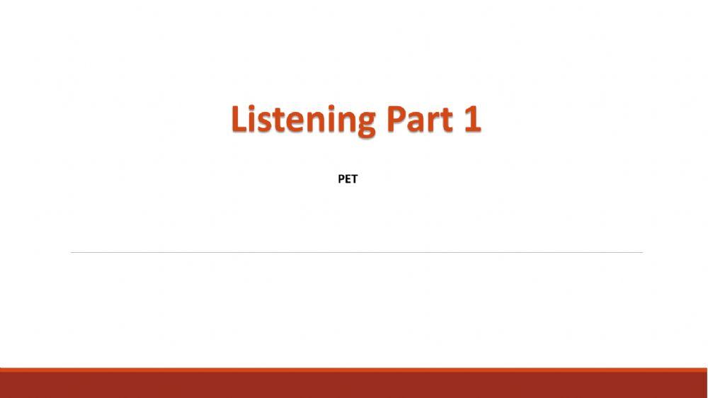 Listenign Pet Part 1