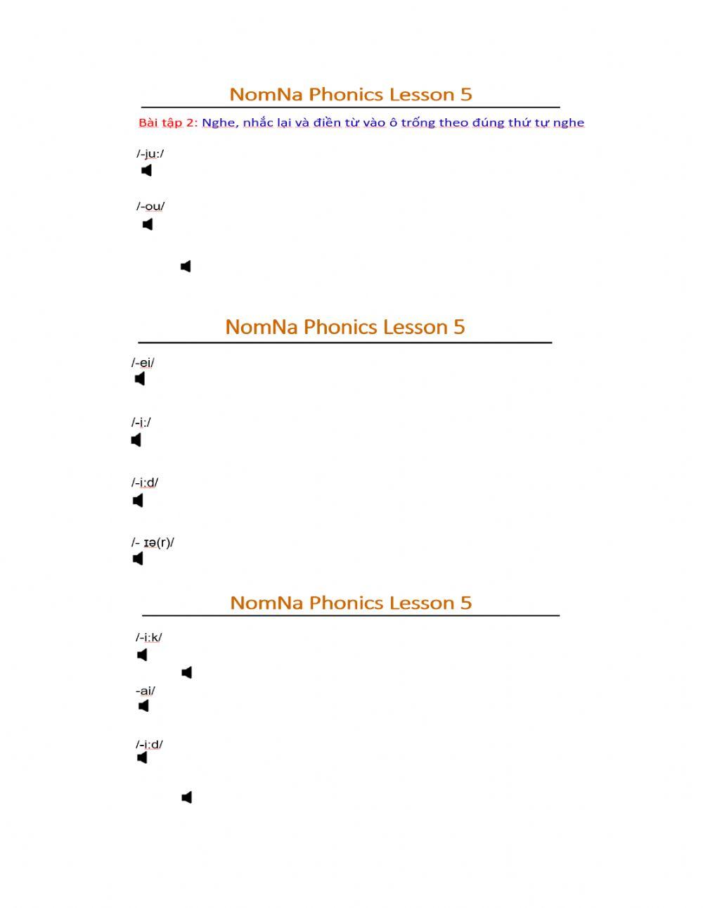 NomNa-Phonics Bài 2