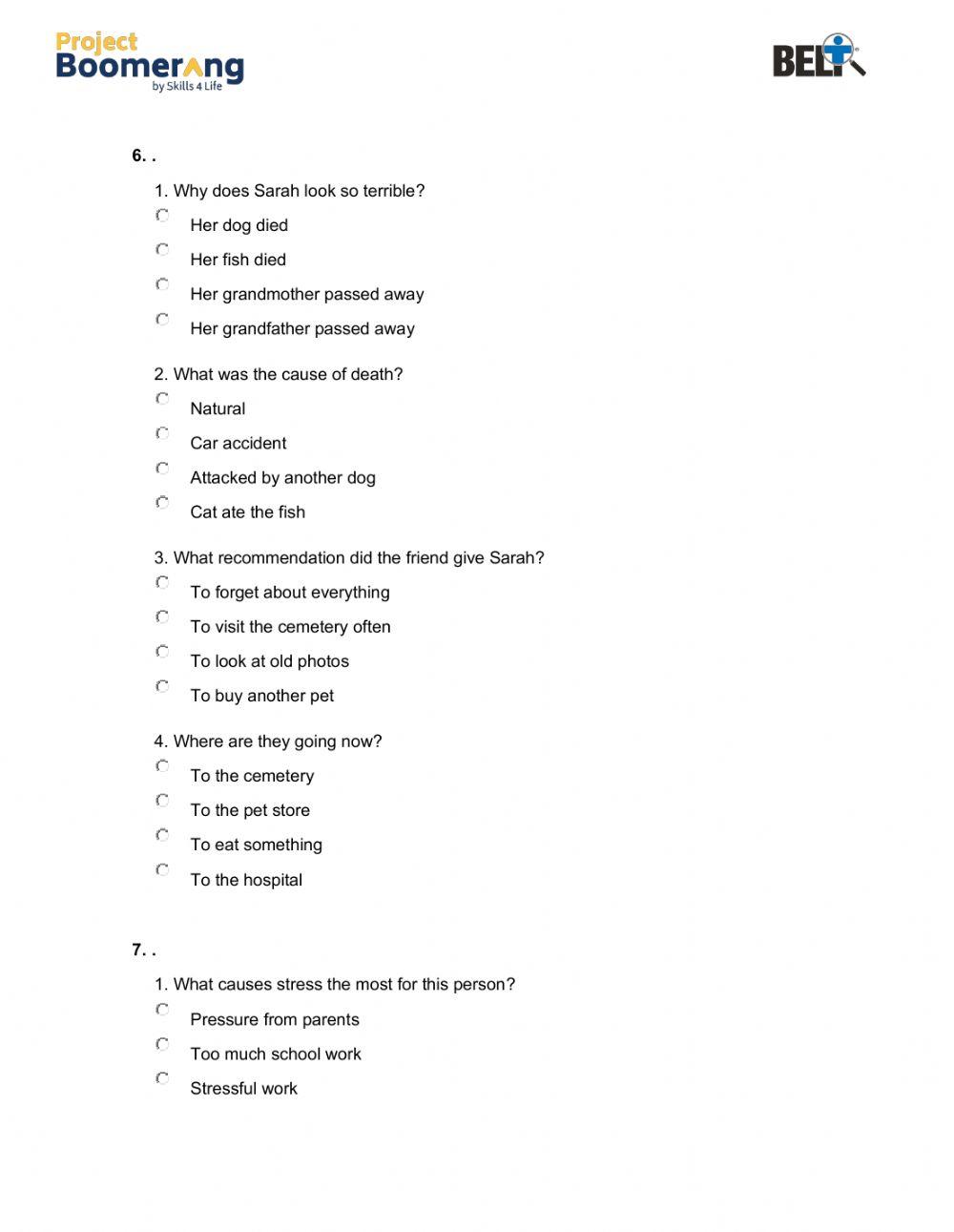 BELT Listening Comprehension Practice