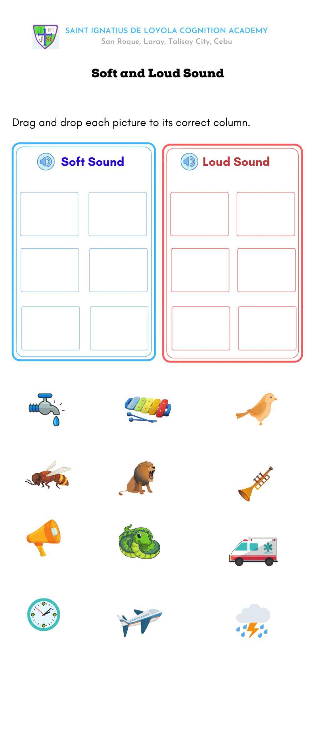 Loud or soft sounds interactive worksheet live worksheets 56 off