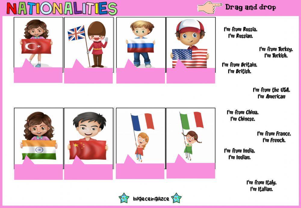 Countries and Nationalities (drag-drop)