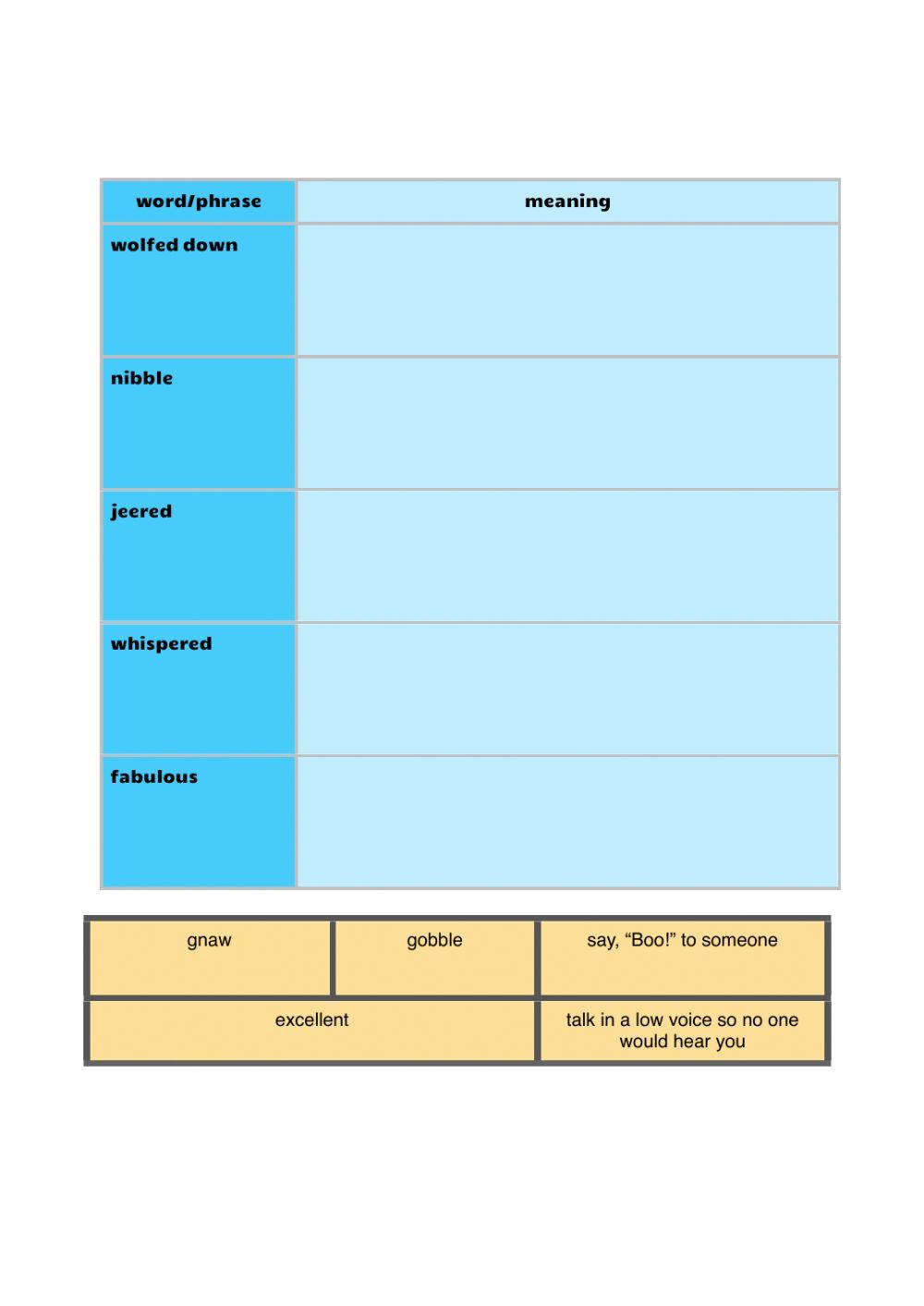 Vocabulary workbook p1 Part C