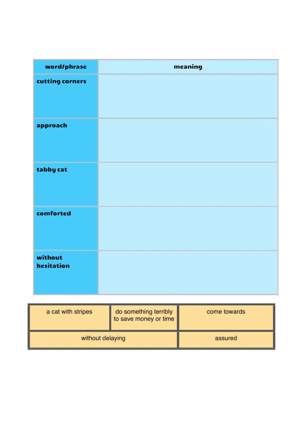 Vocabulary workbook p1 Part F