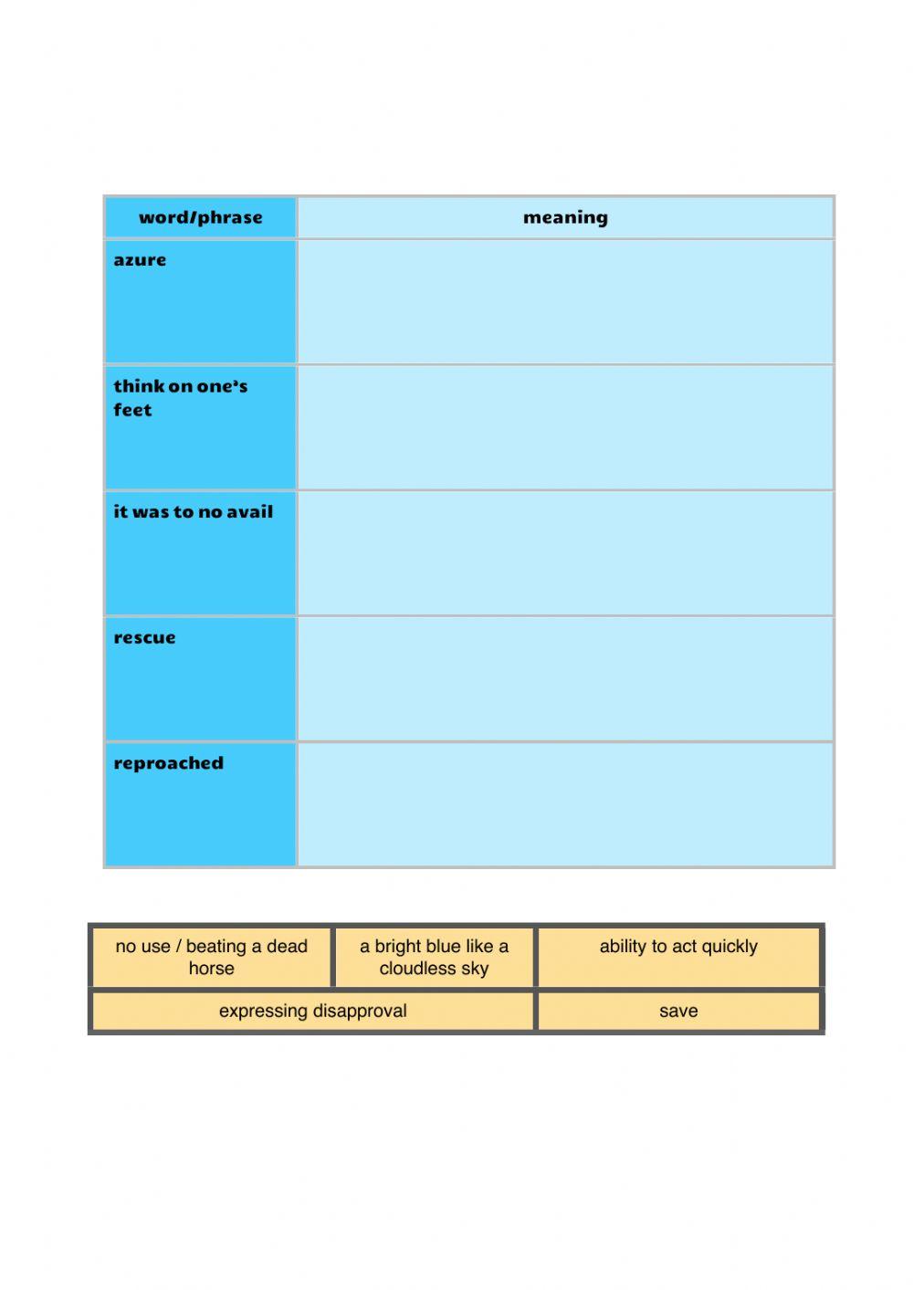 Vocabulary workbook p1 Part G