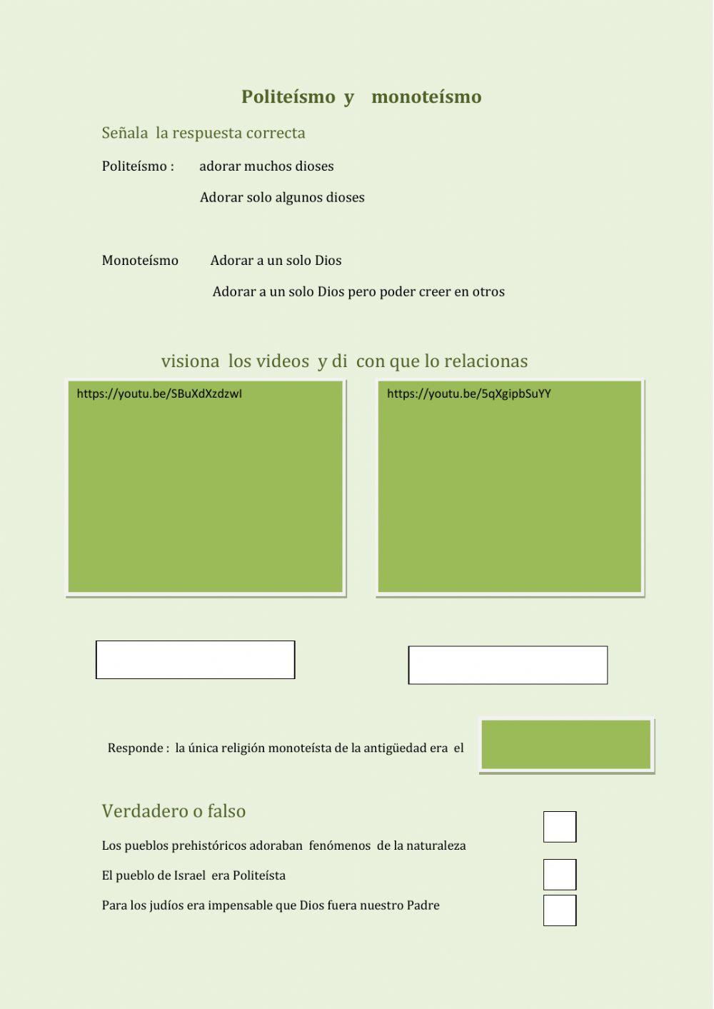 Politeismo y monoteismo