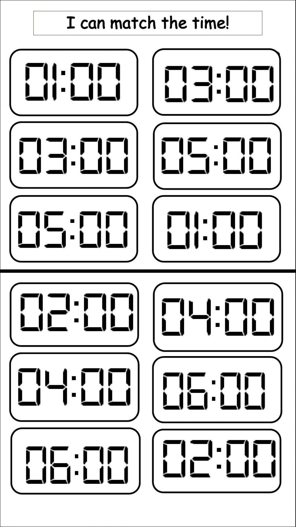 Matching Digital Clocks 1 BW