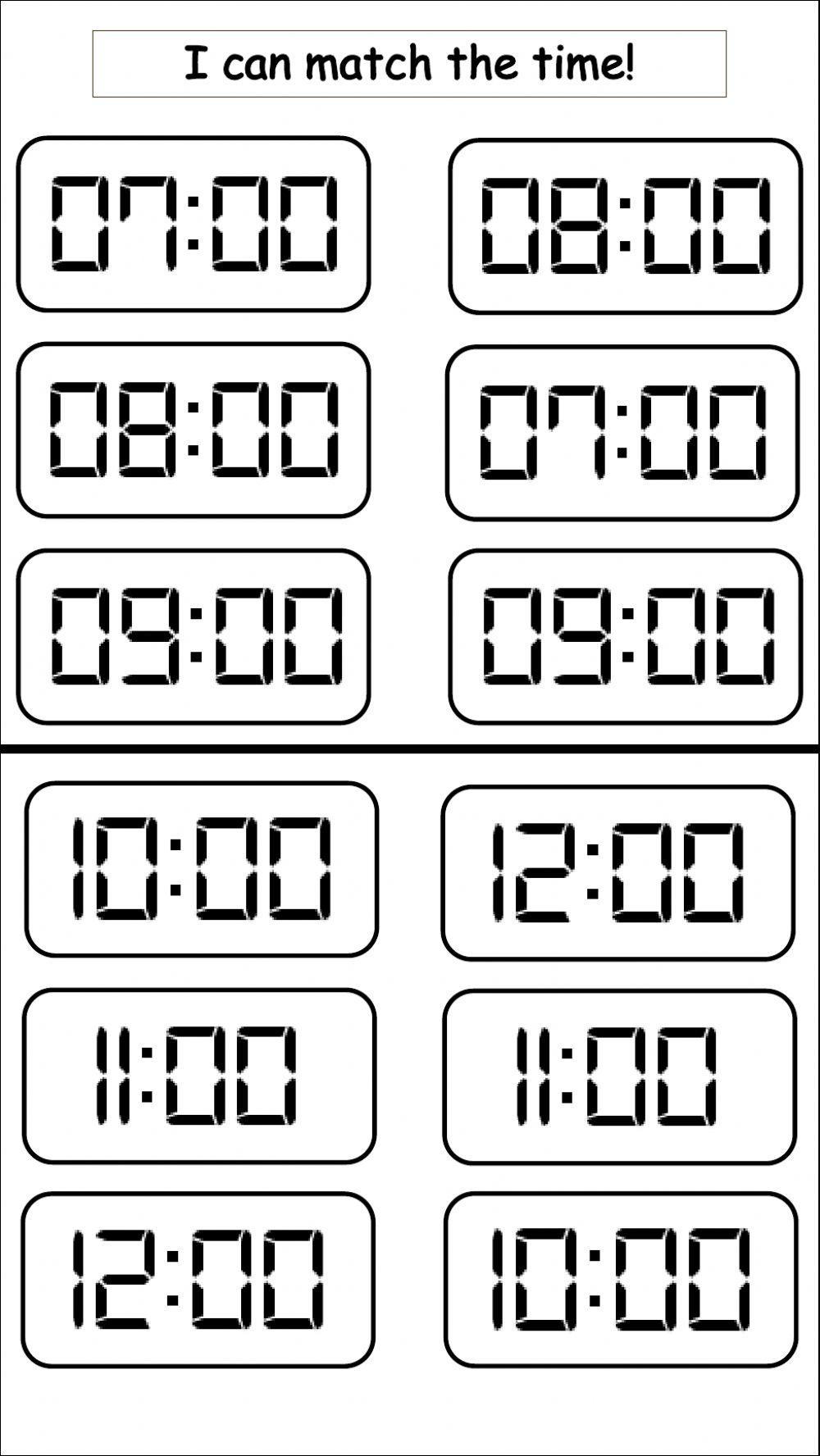 Matching Digital Clocks 2 BW