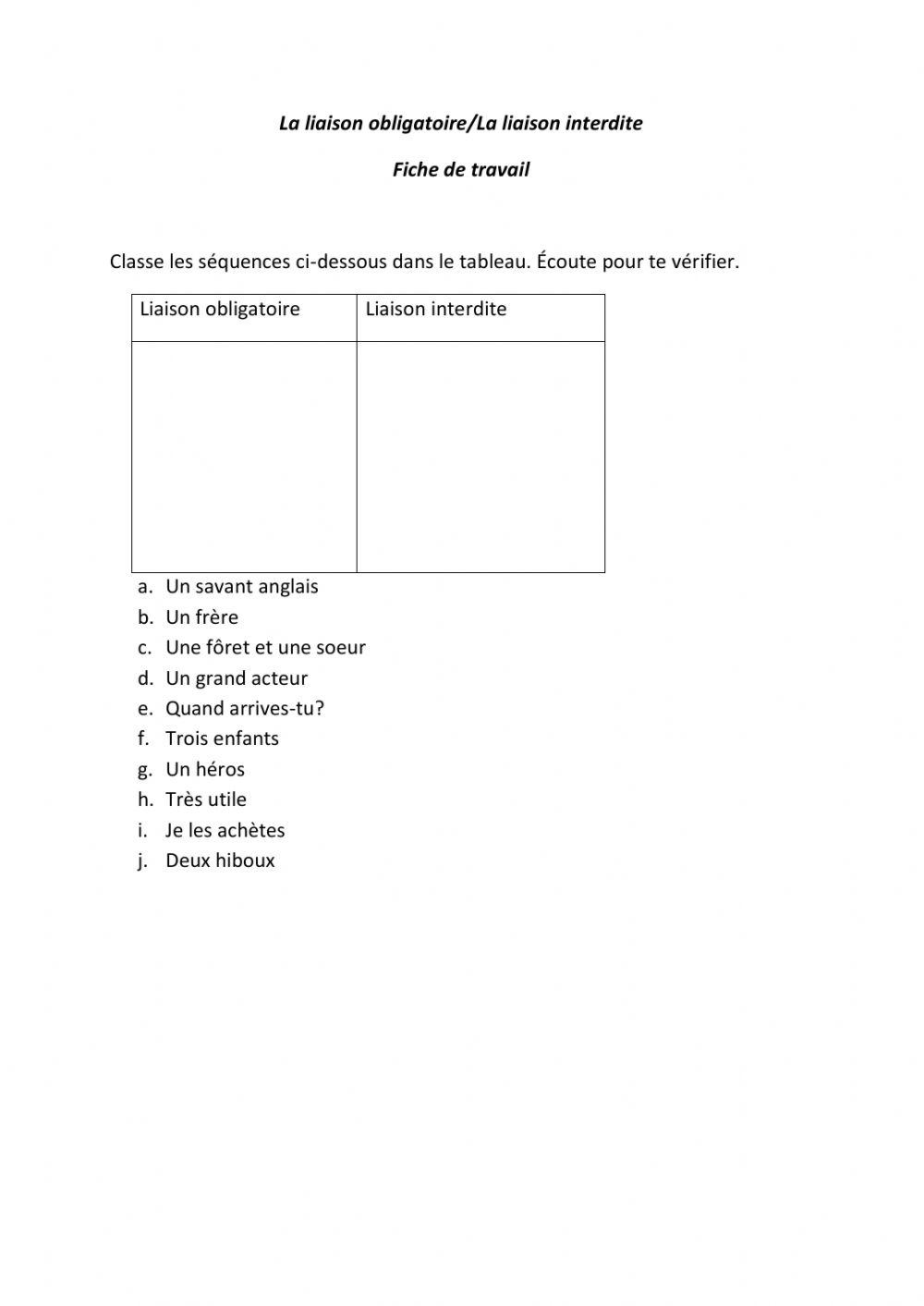 La liaison interdite