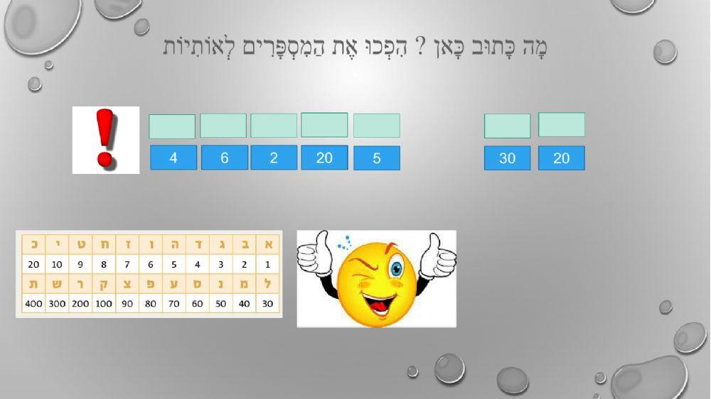 אותיות ומספרים